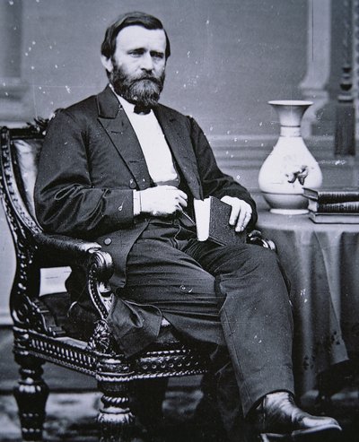 Ulysses Simpson Grant (1822-85) (zdjęcie czarno-białe) autorstwa Mathew Brady