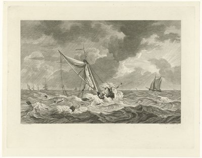 Plaże nabrzeża kapitana Klaasa Ringelsa w pobliżu Texel, 1778 autorstwa Mathias de Sallieth