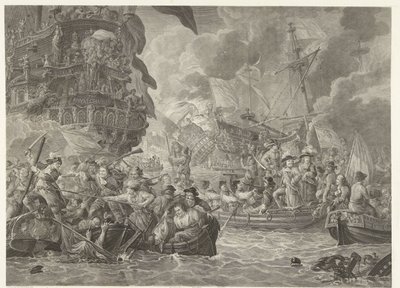 Holenderski najazd na Medway i zdobycie królewskiego Karola, 1667 autorstwa Mathias de Sallieth
