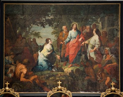 Kościół parafialny (kościół parafialny św. Marcina). obraz. „Jezus i Samarytanka”. Mateusza DeVischa. autorstwa Mathias de Visch