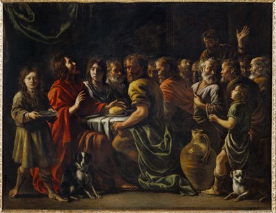 La cena - Ostatnia wieczerza ... autorstwa Mathieu Le Nain