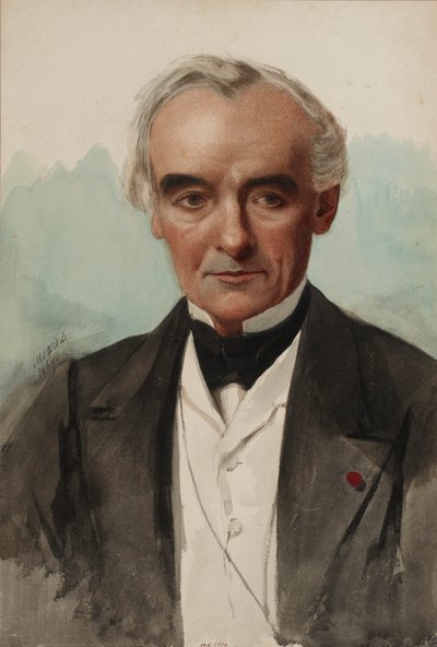 Portret pisarza Prospera Mérimée 1803-1870, 1869. autorstwa Mathilde Bonaparte