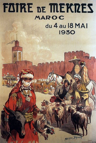 Plakat na targi w Meknes, Maroko autorstwa Matteo Brondy