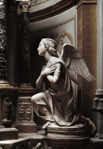 Anioł w adoracji Marmurowa rzeźba Matteo Civitali (1436-1501) autorstwa Matteo Civitali