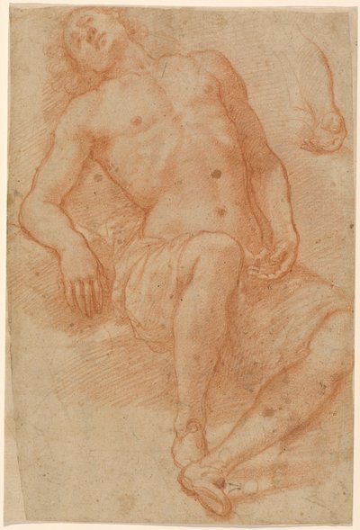 Akt męski, półleżący autorstwa Matteo Rosselli