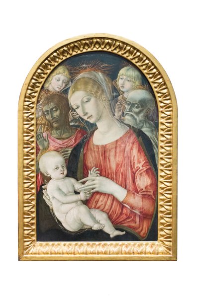 Madonna z Dzieciątkiem z aniołami, św. Jan Chrzciciel i św. Hieronim autorstwa Matteo di (c.1430 95) Giovanni