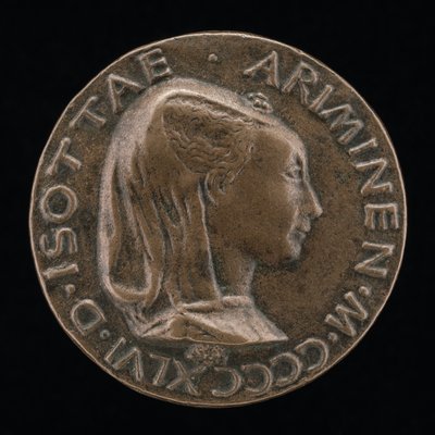 Isotta degli Atti, 14321433-1474, Pani 1446, następnie żona po 1453, Sigismondo Malatesta [obv autorstwa Matteo di Andrea de Pasti