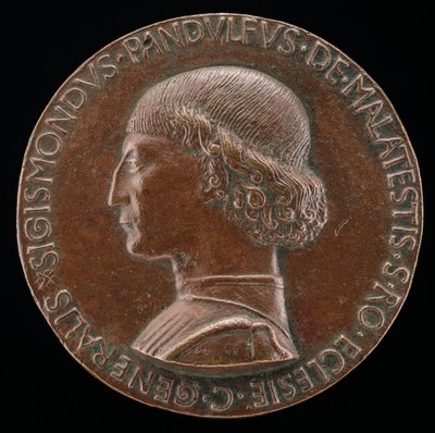 Sigismondo Pandolfo Malatesta, 1417-1468, Pan Rimini i Fano [awers], 1446. autorstwa Matteo di Andrea de Pasti