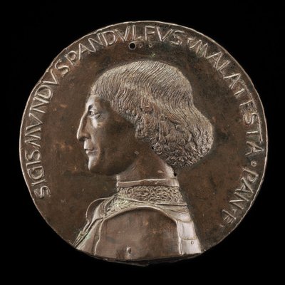 Sigismondo Pandolfo Malatesta, 1417-1468, Pan Rimini i Fano [awers], 1446. autorstwa Matteo di Andrea de Pasti