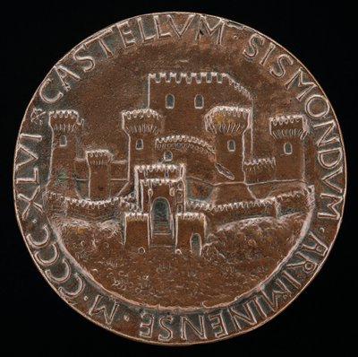 Zamek w Rimini [rewers], 1446. autorstwa Matteo di Andrea de Pasti