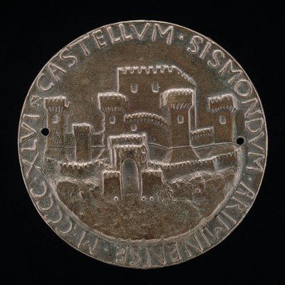 Zamek w Rimini [rewers], 1446. autorstwa Matteo di Andrea de Pasti