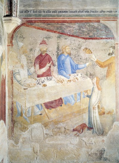 د هیرودس میله، د سینټ جان په چپل کې د سینټ جان بپټیسټ سایکل ژوند څخه صحنه، 1346-48 پولی autorstwa Matteo di Giovanetto da Viterbo