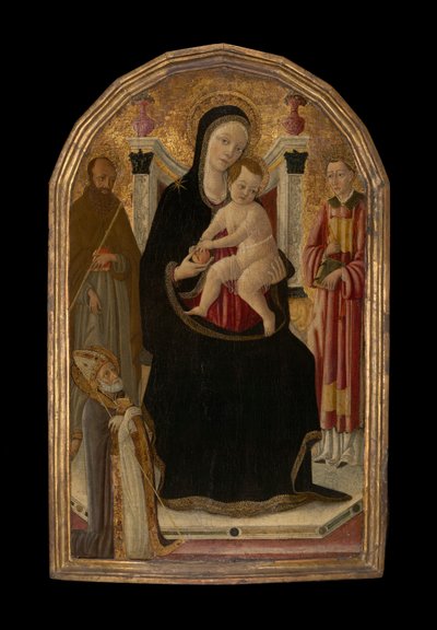 Dziewica z Dzieciątkiem na tronie z Trzema Świętymi autorstwa Matteo di Giovanni