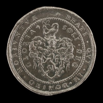 Herb i napis [rewers], 1592. autorstwa Matthäus Carl