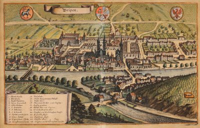 Widok na kolorowe Brixen autorstwa Matthaus Merian