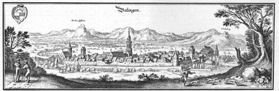 Balingen - fragment Topographia Sueviae (Schwaben) autorstwa Matthaus Merian