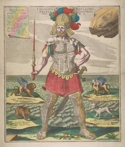 Kolos Monarchiczny Posąg Daniela, 1730 r. autorstwa Matthaeus Seutter