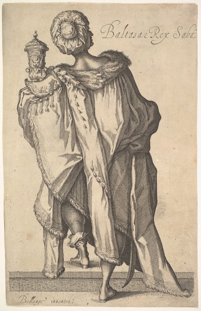 Balthasar, po figurze w Pokłonie Trzech Króli Jacquesa Bellange