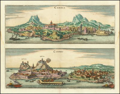 Candia, Corphu autorstwa Matthaus Merian