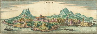 Heraklion - Candia, Korfu (przycięte) autorstwa Matthaus Merian