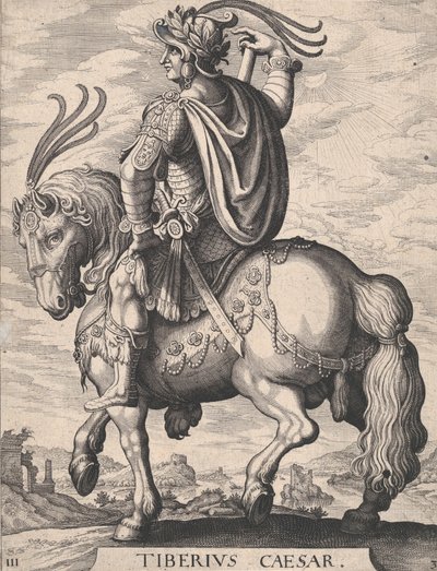 Ilustracja 3: Cesarz Tyberiusz na koniu, z 