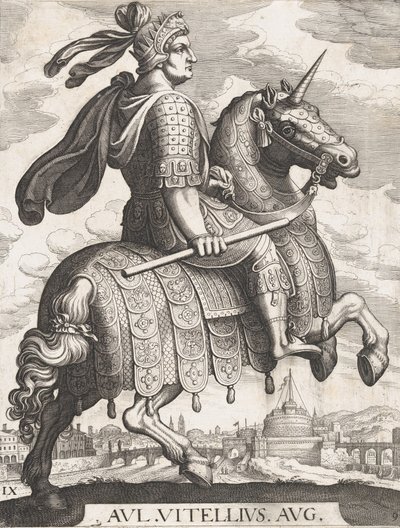 Tablica 9: Cesarz Witeliusz na koniu, z 