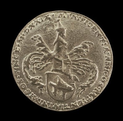 Tarcza broni, herb i płaszcz [rewers], 1529. autorstwa Matthes Gebel