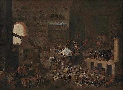 Alchemik w swoim laboratorium autorstwa Mattheus van Helmont