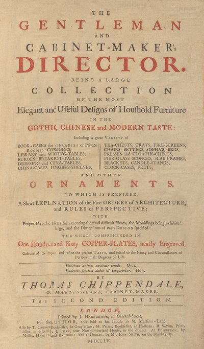 Dżentelmen i dyrektor gabinetu, 1755 autorstwa Matthew Darly