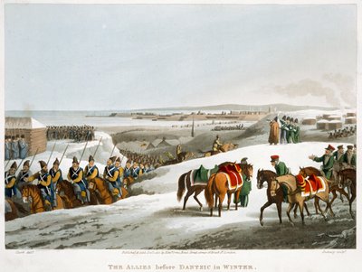 „Alianci przed Dantzic w zimie”, 1818 autorstwa Matthew Dubourg