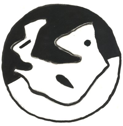 Du Serie Glyphes 11, 2017 (atrament indyjski) autorstwa Matthew Hilton