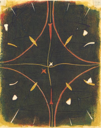 Mandala Débordé, 2012 (linoryt) autorstwa Matthew Hilton
