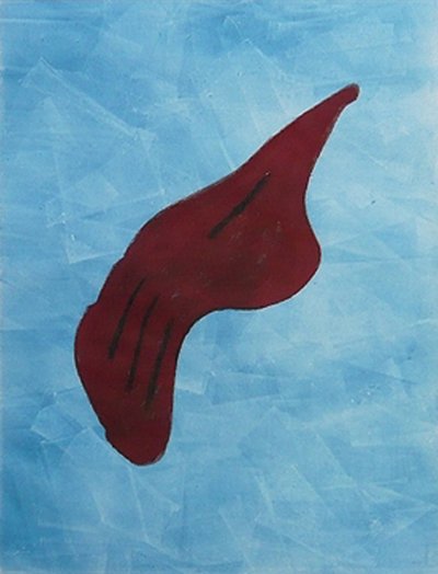 liść, 2009 (monotypia) autorstwa Matthew Hilton