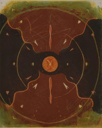 mandala 1, 2013 (linoryt) autorstwa Matthew Hilton