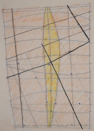 wykres w sztyfcie 3, 2014 (kredka akwarelowa) autorstwa Matthew Hilton