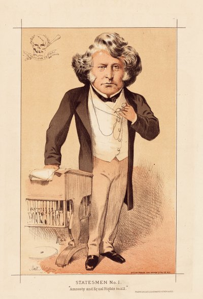 Mąż Stanu nr 1, Amnesty and Equal Rights to All, wyd. 1871 (kolor lito) autorstwa Matthew