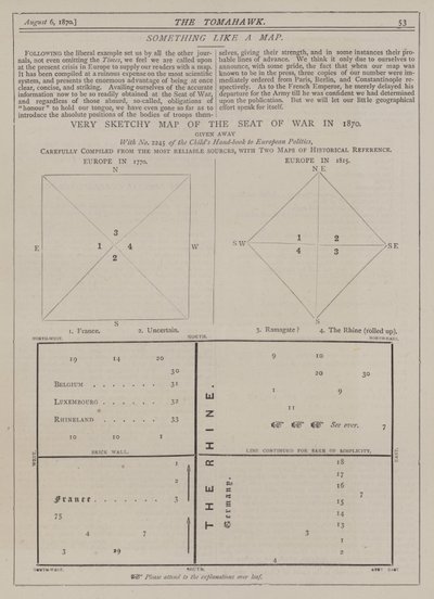 Bardzo szkicowa mapa wojny z 1870 r. (kolor lito) autorstwa Matthew