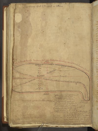 Bawełna MS Nero D 1 f.187v rzymskie drogi wojskowe, z 