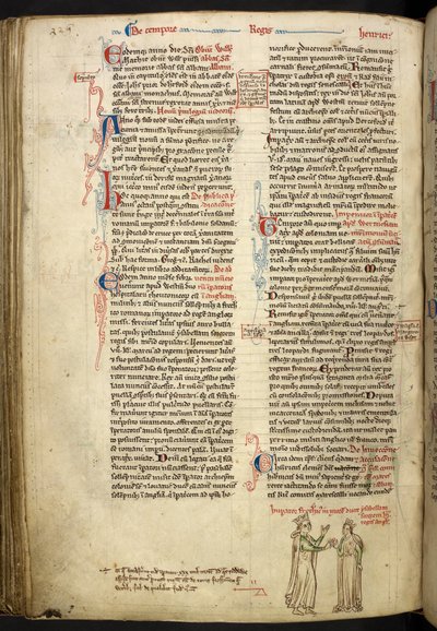 Małżeństwo Fryderyka II i Izabeli Angielskiej, Royal 14 C VII, f.123v autorstwa Matthew Paris