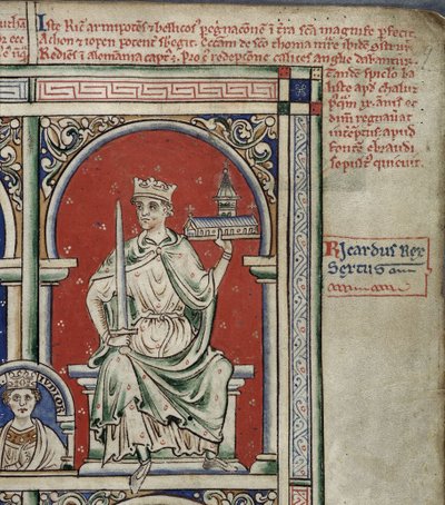 Ryszard I Lwie Serce Z Historii Anglorum, Chronica majora autorstwa Matthew Paris