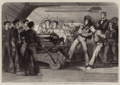 Instrukcja marynarki na pokładzie HMS Britannia, Portsmouth, Lekcje strzelania autorstwa Matthew Somerville Morgan