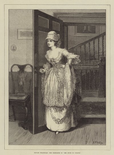 Private Theatricals, Miss Hardcastle w She Stoops to Conquer autorstwa Matthew White Ridley