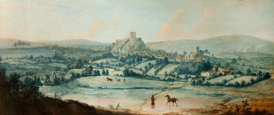 Odległy widok Clitheroe, ok. 1730 (olej na płótnie) autorstwa Matthias Read