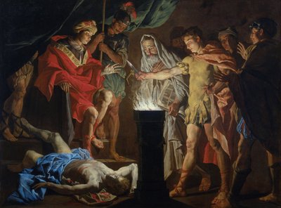 Mucius Scaevola w obecności Larsa Porsenny autorstwa Matthias Stom