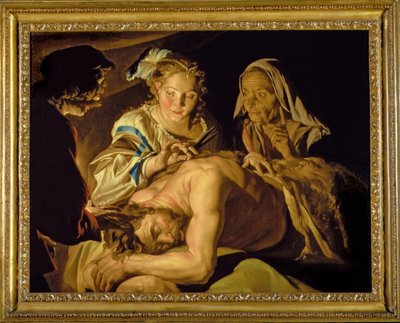 Samson i Dalila autorstwa Matthias Stomer