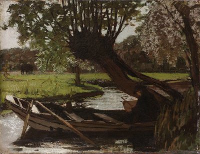 Łódka z wierzbą Pollard autorstwa Matthijs Maris
