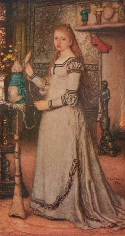 Dziewczyna z kądzielką, ok. 1873 r. autorstwa Matthijs Maris