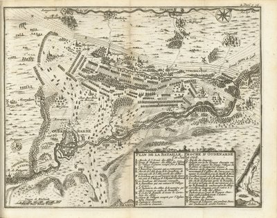 Bitwa pod Oudenaarden, 1708 Plan de la Bataille, proche d