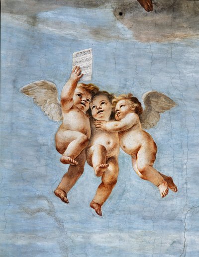 Koncerty Aniołów, szczegóły autorstwa Mattia (1613-99) Preti