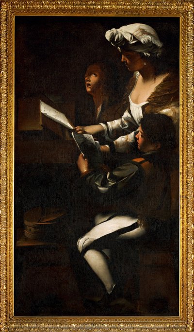 Śpiewacy, około 1630 (obraz na płótnie) autorstwa Mattia (1613-99) Preti